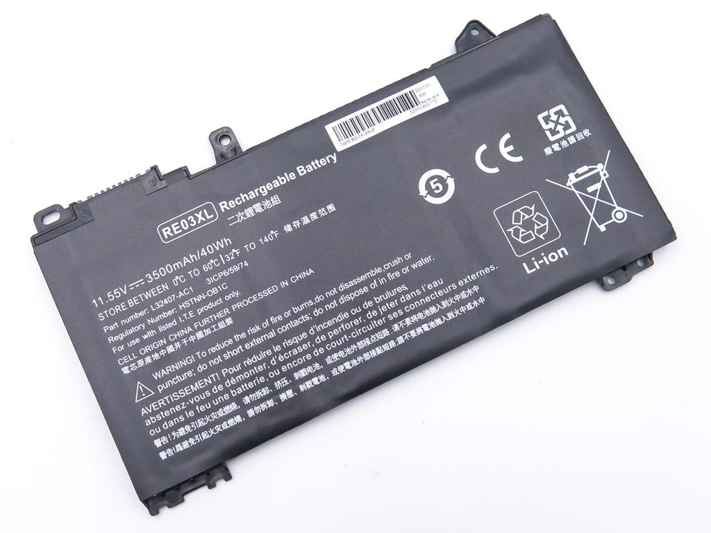 Батарея RE03 для HP ProBook 445 450 455 440 430 G6 Series (RE03XL, HSTNN-DB9N) (11.55V 3500mAh 40Wh), фото 1
