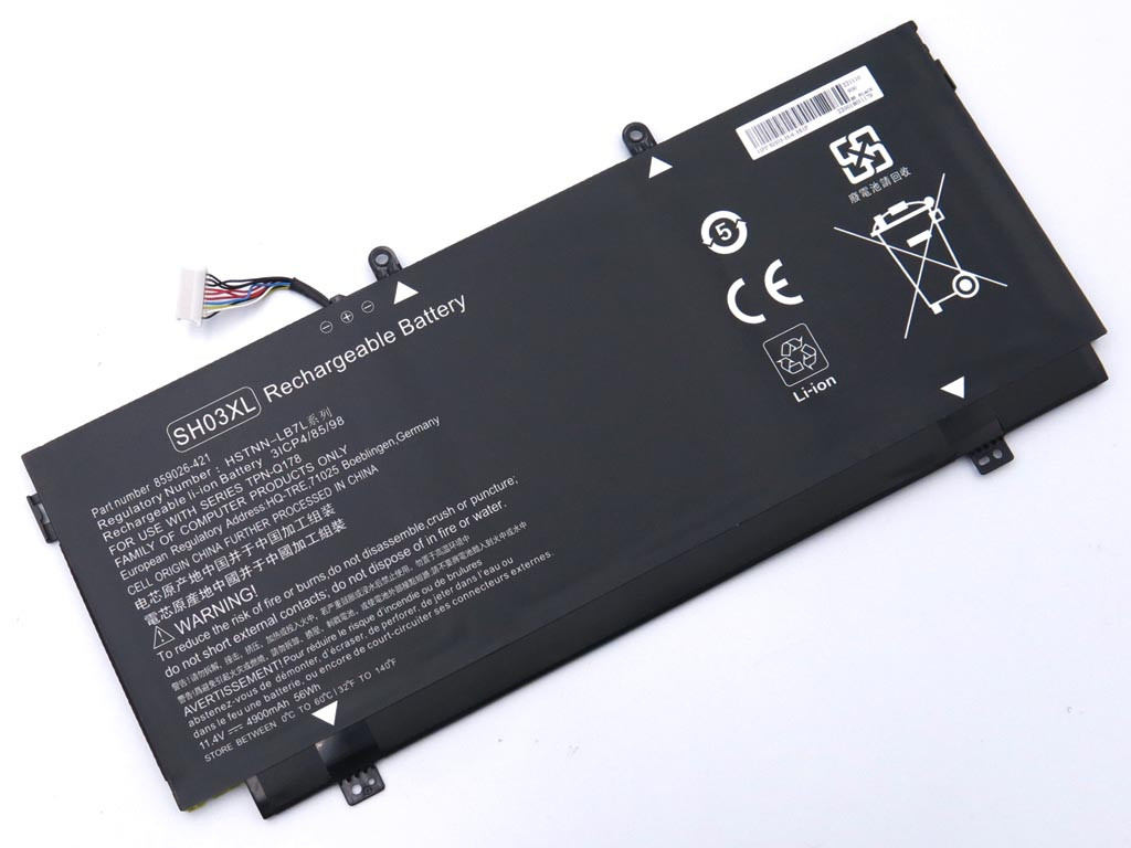 Батарея SH03XL для HP Spectre X360 13-AC, 13-AB, 13-W CN03XL (859026-421 859356-855) (11.4V 4900mAh 56Wh), фото 1