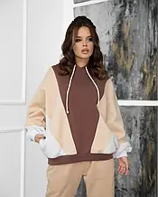Толстовки KUPI OPTOM 12261 L бежевий/коричневий