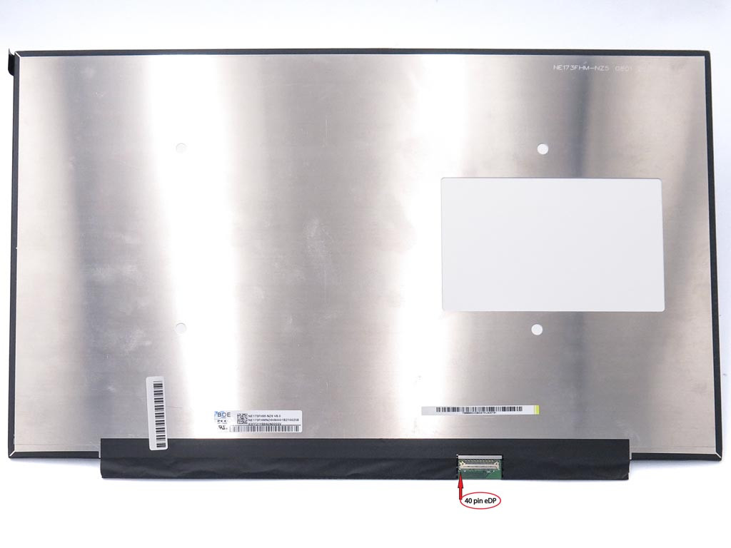 Матриця 17.3" Slim eDP 390 mm (1920*1080 IPS, 360 Hz, 40pin, без кріплень) BOE NE173FHM-NZ6 Матова (Ярк: