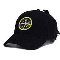 Кепка Stone Island черная, брендовая качественная бейсболка Stone Island