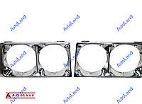 Облицовка фар 2106 черные (комплект 2шт) (очки) ХРОМ