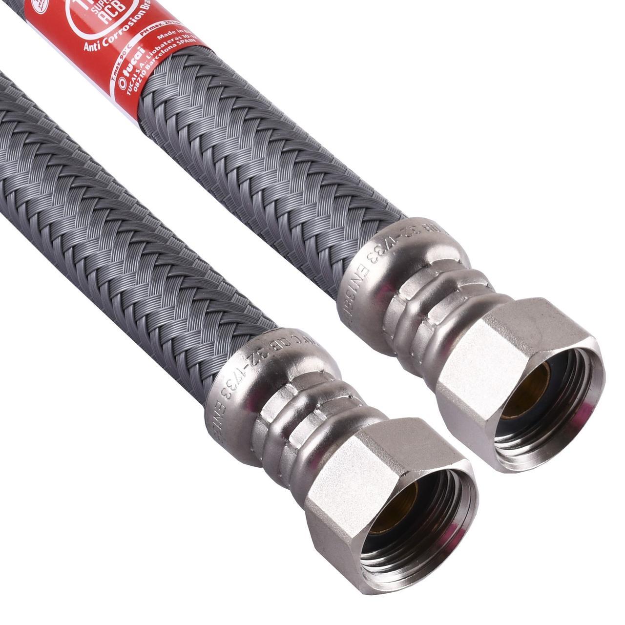 Шланг водяний TUCAI 1/2″x1/2″ ВВ 0,8м SUPER антикорозія TAQ HG-1212-800 206791