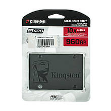 Жорсткий диск 2.5 SSD  960Gb Kingston SSDNow A400 Series, SA400S37/960G (2Ch), TLC, SATA-III 6Gb/s Rev3.0, зап/чит. - 450/500мб/с