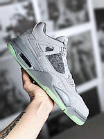 Мужские кроссовки Nike Air Jordan 4 Retro Kaws Grey (серые) модные демисезонные кроссы PD7453 топ