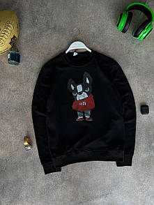 Світшот кофта худі чорний весна-осінь із собакою брендова DSQUARED2