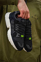 Мужские кроссовки Adidas ZX Torsion Black White (чёрные с