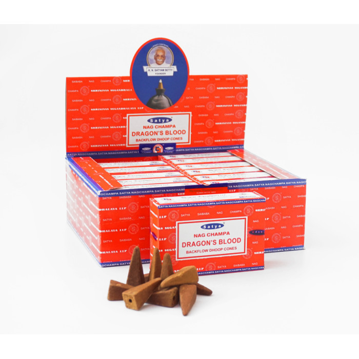 Satya Back Flow cones DRAGON'S BLOOD 10 конусів у пачці