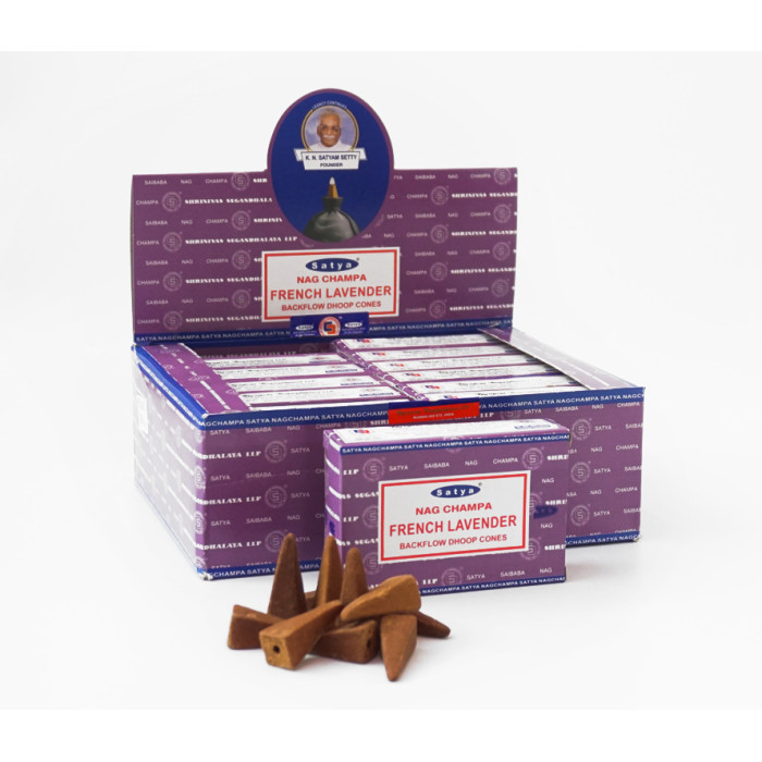 Satya Back Flow cones FRENCH LAVENDER 10 конусів у пачці