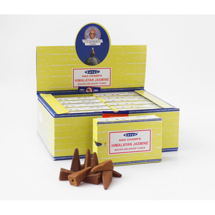 Satya Back Flow cones HIMALAYAN JASMINE 10 конусів у пачці