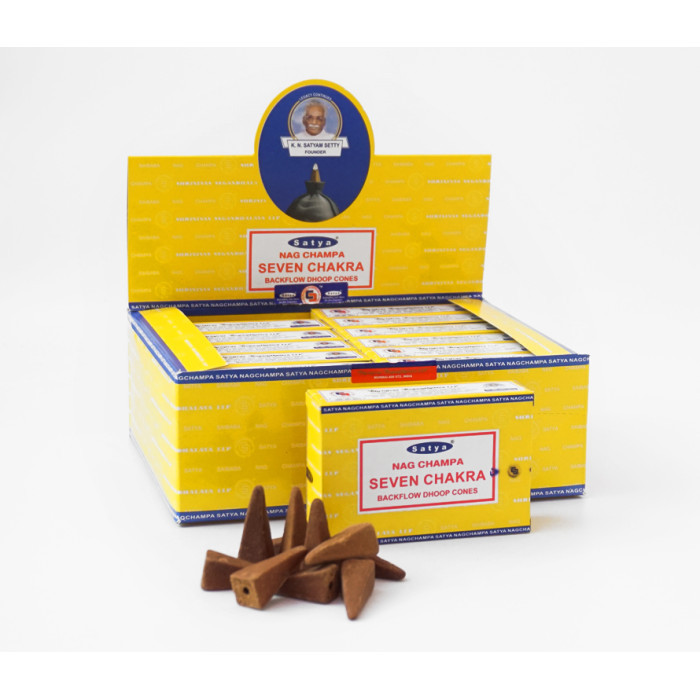 Satya Back Flow cones SEVEN CHAKRA 10 конусів у пачці