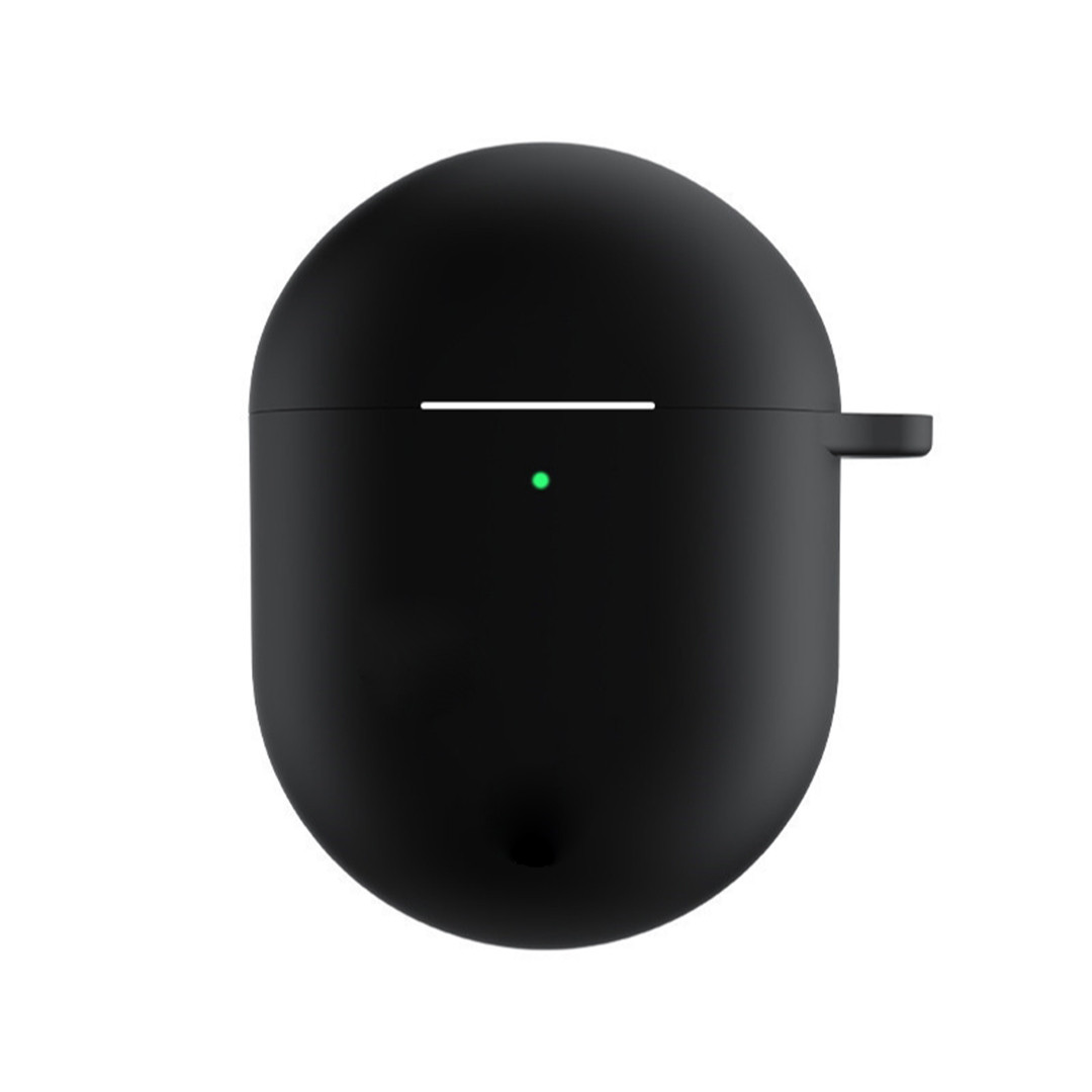 Силіконовий чохол для навушників Xiaomi Redmi Buds 4 | чохол + какрабін | чорний