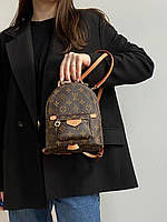 Женский стильный рюкзак Louis Vuitton Palm Springs Mini Brown/Camel (коричневый) KIS01163 красивый городской в