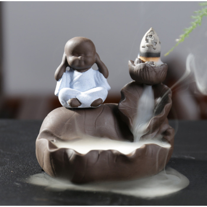 Підставка "Рідкий дим" кераміка "Лист лотоса нічого не чує" 9*7*8 см.