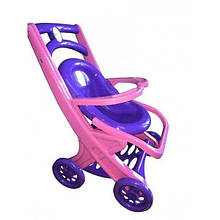 KM0122/02 Рожева коляска для ляльок із шезлонгом, пластик KM0122/02