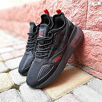 Женские кроссовки Adidas ZX 2K (чёрные с красным) непромокаемые качественные спортивные кроссы О20716 топ