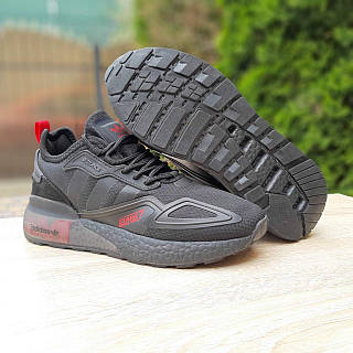 Женские кроссовки Adidas ZX 2K (чёрные с красным