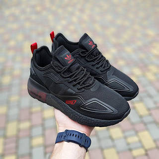 色々② Женские кроссовки Adidas ZX 2K (чёрные с красным
