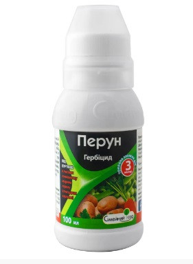 Грунтовий гербіцид Перун 100мл ( соняшник, горох, морква, картопля), Сімейний Сад
