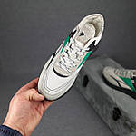 Чоловічі кросівки Reebok Classic (сірі з зеленим) яскраві повсякденні демісезонні кроси О10910 топ, фото 7