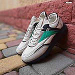 Чоловічі кросівки Reebok Classic (сірі з зеленим) яскраві повсякденні демісезонні кроси О10910 топ, фото 10