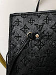 Жіноча сумка шопер подарункова Louis Vuitton Neverfull Black torba0024 стильна з короткими ручками з логотипом топ, фото 11