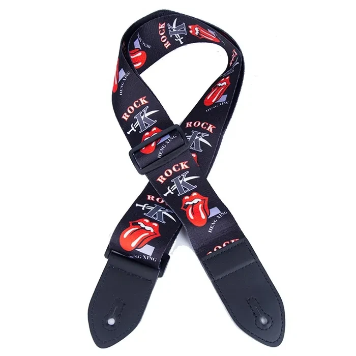 Ремінь для гітари "Rolling Stones" (нейлон) 137 см., фото 1