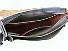 Чоловіча шкіряна сумка для документів із натуральної шкіри формату А4 на плече з клапаном коричнева, фото 5