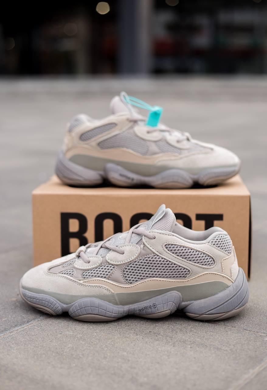 Чоловічі кросівки Adidas Yeezy Boost 500 Ash Grey (сірі) спортивні комбіновані кроси М0751 топ