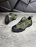 Кросівки Весняні Чоловічі Армейські з просоченням для повного вологозахисту (ЗСУ) Хакі Тактичні Демісезонні, фото 2