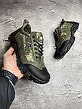 Кросівки Весняні Чоловічі Армейські з просоченням для повного вологозахисту (ЗСУ) Хакі Тактичні Демісезонні, фото 7