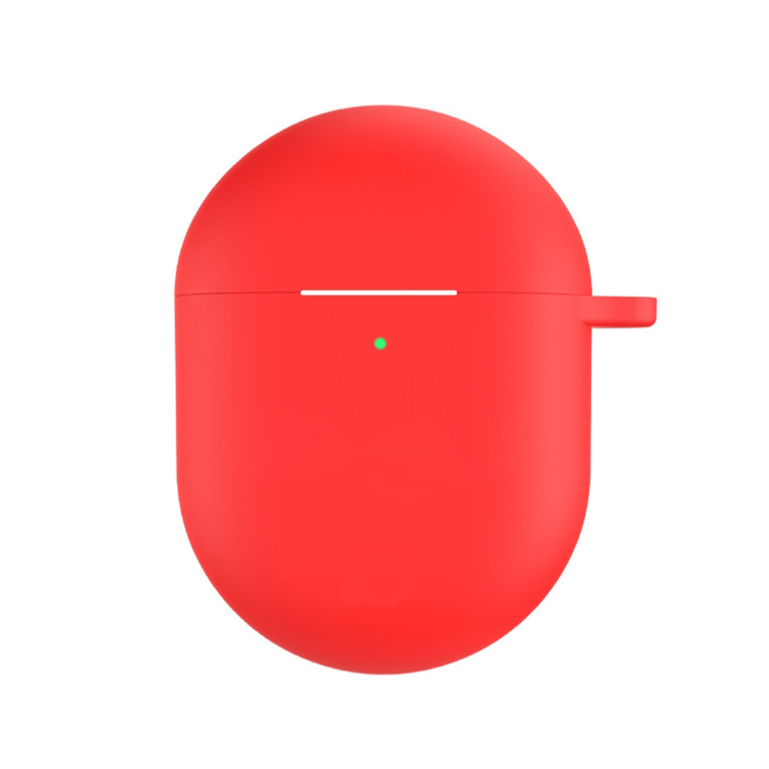 Силіконовий чохол для навушників Xiaomi Redmi Buds 4 | чохол + карабін | червоний