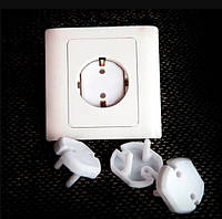 Захист на розетки 10 шт Leluno Заглушки на розетки для захисту дітей від електрики Білі