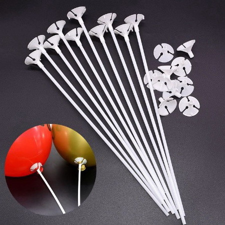Палички для кульок. Колір: Білий. Довжина-30см. Діаметр насадки-40мм. У упаковці 100шт