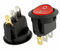 Перемикач KCD5-101N-2 ON-OFF (3pin) червоний. Daier