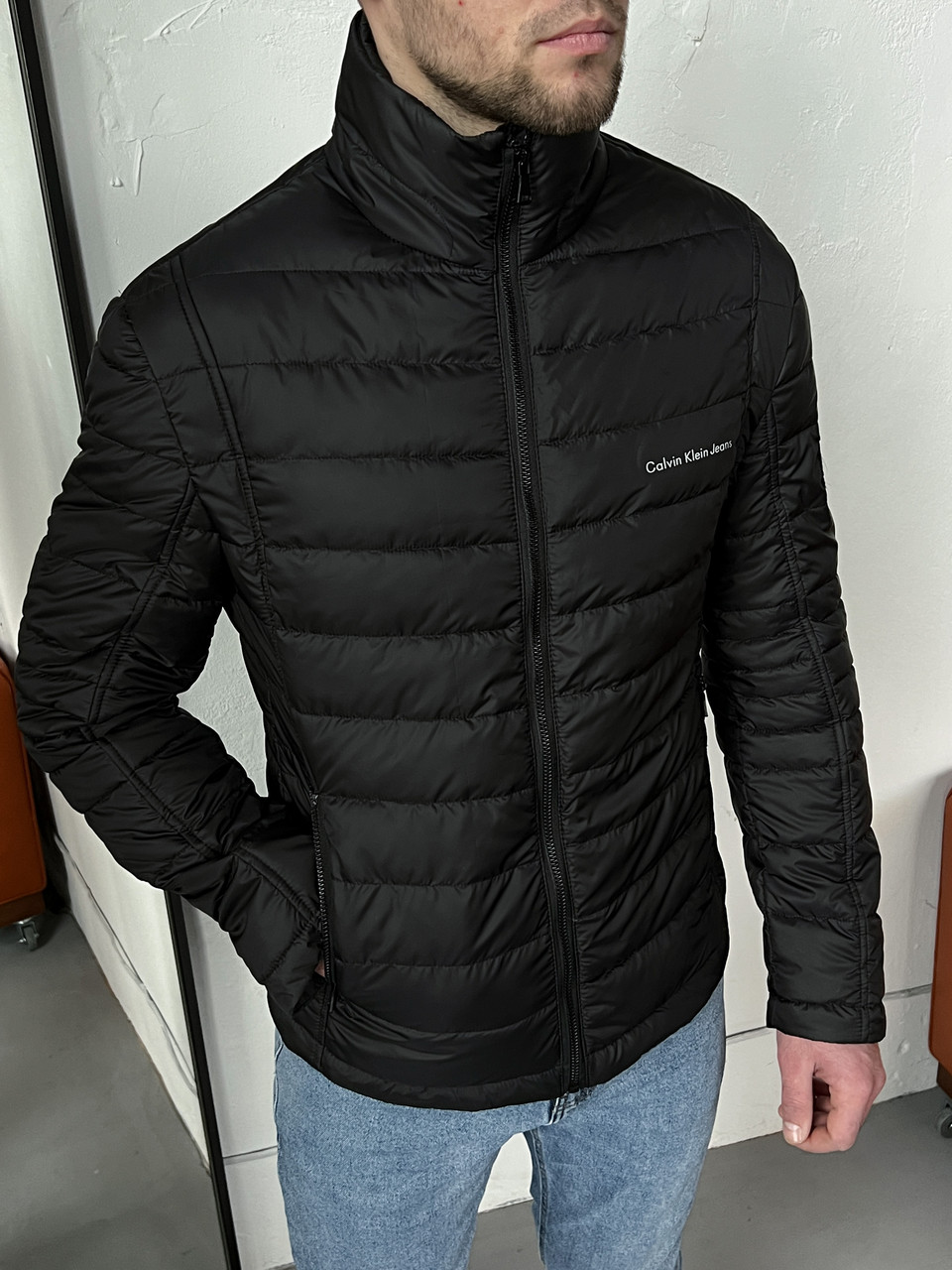Весняна чоловіча стьобана куртка Calvin Klein розмір S, M, L, XL