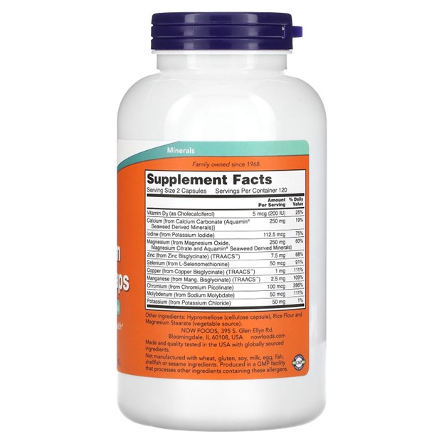 Купить Now Foods, Full Spectrum Mineral Caps (240 капс.), минералы для