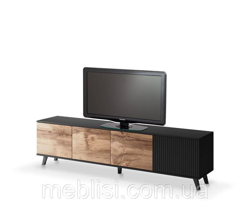 Тумба ТВ RANDOM RTV-3 200х40х52 дуб вотан/чорний (Польща Halmar)