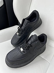 Жіночі кросівки Nike Air Force 1 Black Lux (чорні) низькі повсякденні весняні кроси 905676 vkross