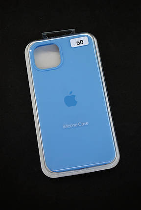 Чохол силіконовий для телефону iPhone 15 Silicone Case Orig FULL №60 sea blue 4you, фото 1