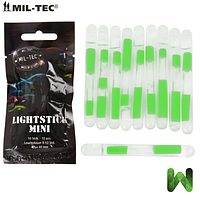 Химические фонари Mil-Tec Lightstick mini 14931501 10шт зеленые