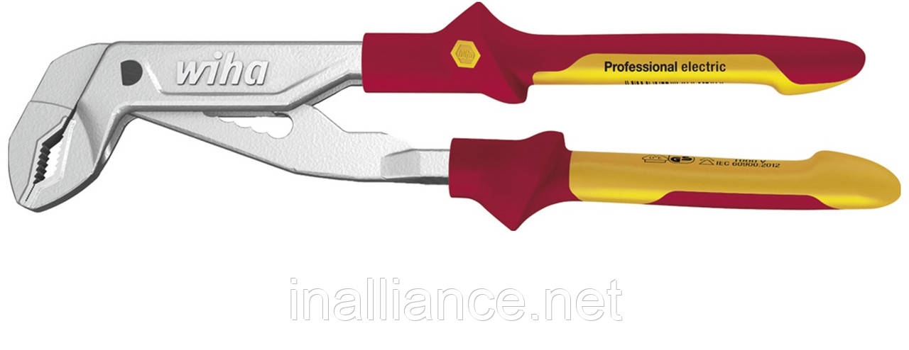 Кліщі для водяних насосів 250 мм діелектричні наскрізний шарнір Professional electric Wiha 33520, фото 1