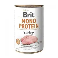 Brit Mono Protein Turkey 400 г влажный корм для собак с индейкой, консерва Brit