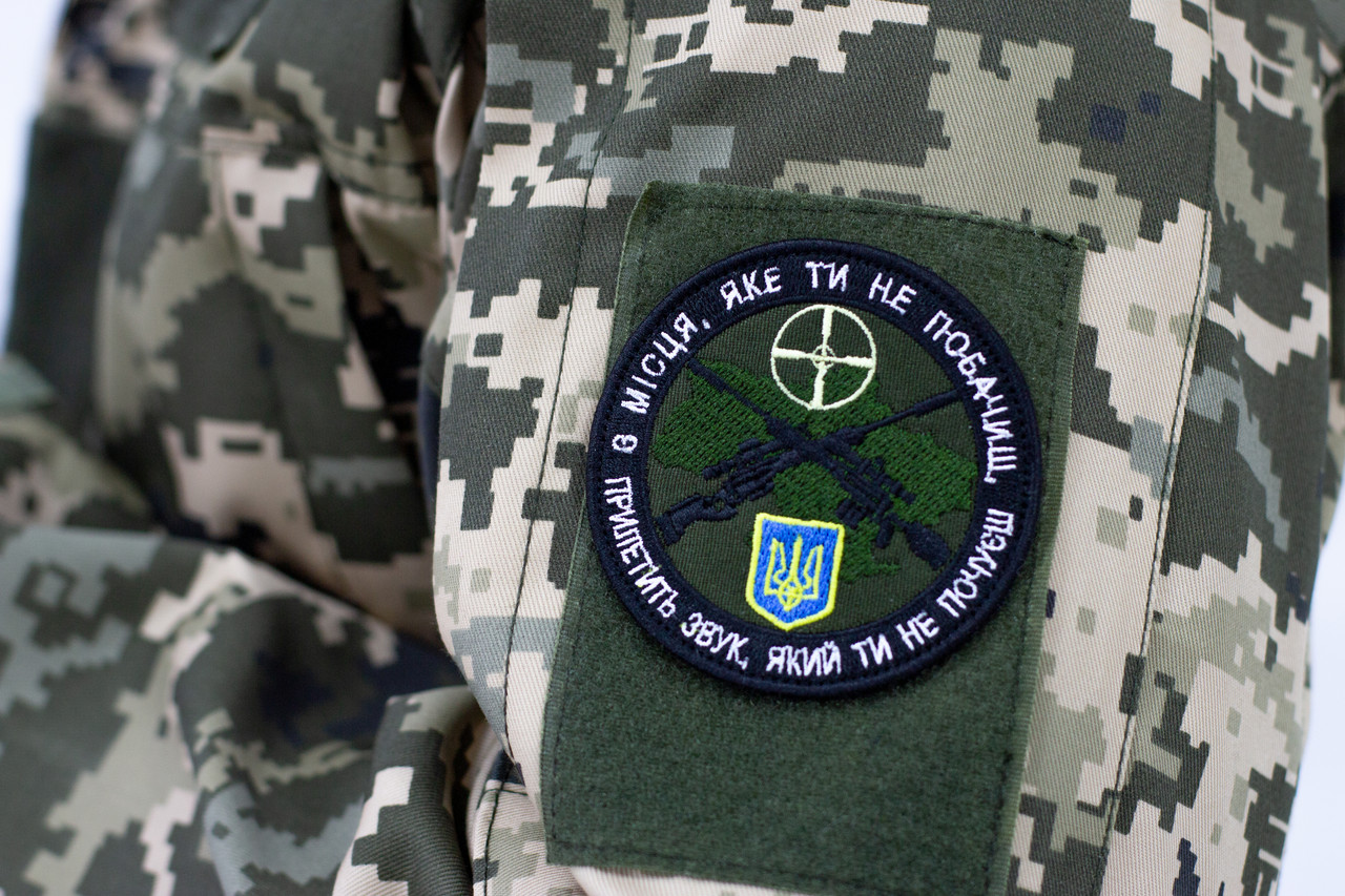 Купить №129 Шеврон СНАЙПЕР (Форма круг. Фон олива) Размер 8 см, цена 70 ...