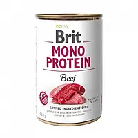 Brit Mono Protein Beef 400 г влажный корм для собак с говядиной, консерва Brit