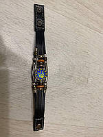 Патриотический кожаный браслет, герб Украины, оригинальный подарок