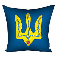 Подушка габардинова з принтом Тризуб 40x40 (4P_22S001)