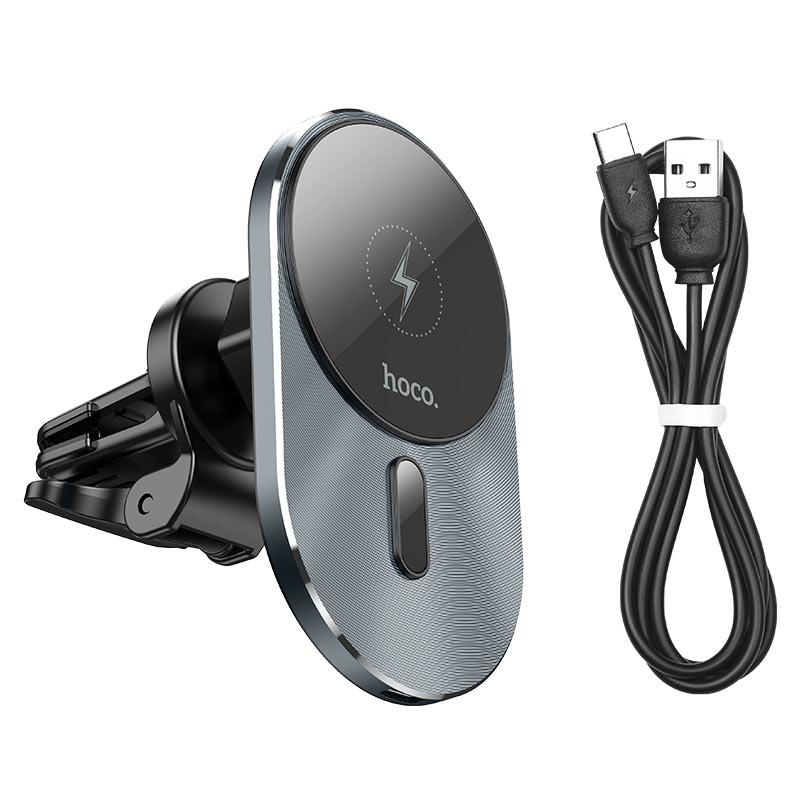 Магнітний тримач з безпровідною зарядкою Hoco CA91 для iPhone з Magsafe