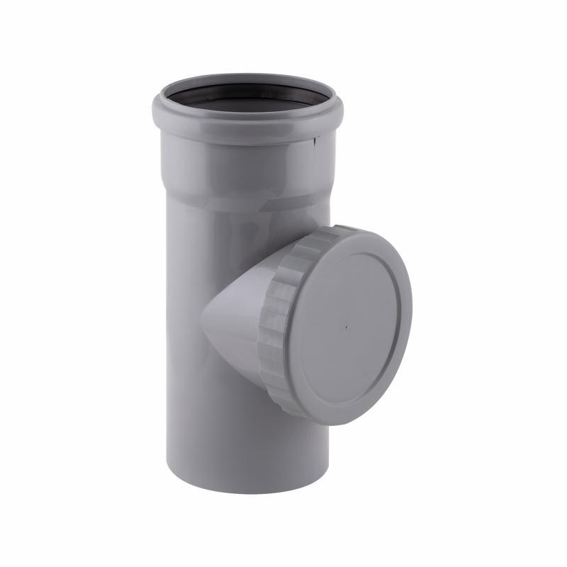 Трійник з поліпр. ревізійний 110 д/каналіз. труб Арт.38324