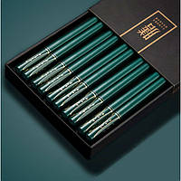 Палички для їжі "U.SEMO" набір 10 пар Зелені зірки Пластик